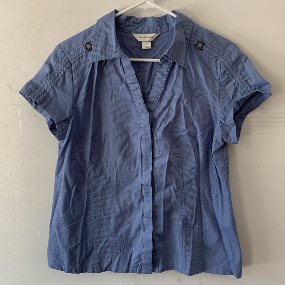 Blue button down